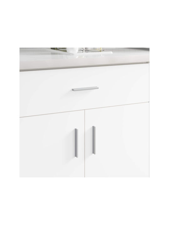 vidaXL Mâner Mobilier Mânere de mobilier din Metal Argint 105.7mm (Distanța între Centre 7.4mm) 864684 12buc