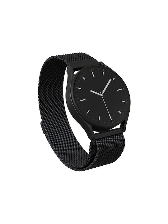 Burga Metall Mesh Universelles Tragbare Bänder 20 Mm Schwarzes