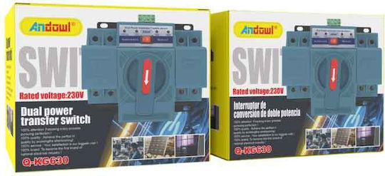 Andowl Changeover Panel Push Button Changeover Switch 230V