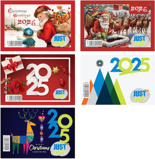 Diary 12 Sheets Small 9x6.8cm Justnote 38321 Random Color Design Selection