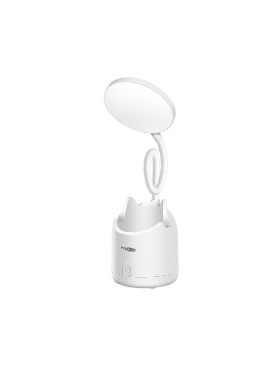 Max Excell Wireless Led Desk Lamp Pencil Holder Phone Stand White Max Excell Wireless Led Desk Lamp Pencil Holder Phone Stand White