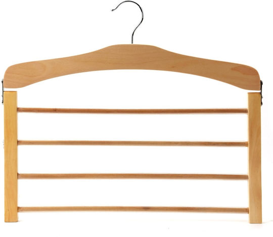 Humero Schrankbügel Klappbar für Hosen Hölzernes Beige 6Stück