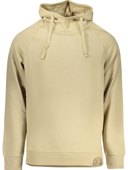 Sweatshirt with Hood Beige