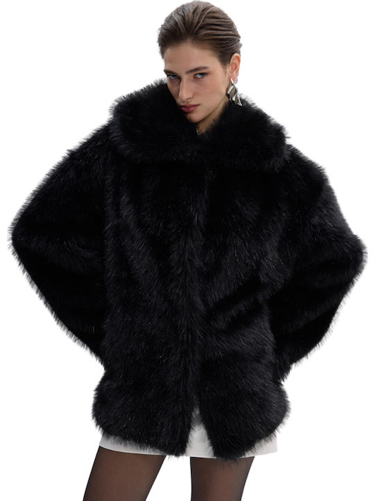 Combos Knitwear Women's Short Fur Midnight