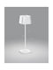 Helestra Metall Tischlampe LED mit Weiß Schirm und Basis