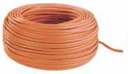 Power Cord Type SiHF in Copper Colour 1m Flexible