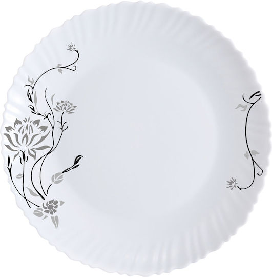 Ankor Plate Desert Glass White 19cm 12pcs