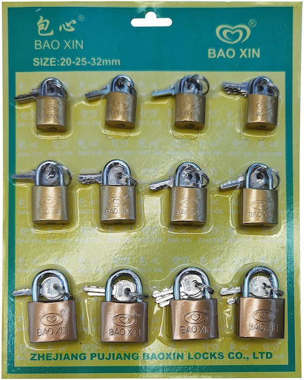 HOMie Vorhängeschlösser Set=12 Stück 20mm 25mm 32mm 20mm 25mm 32mm