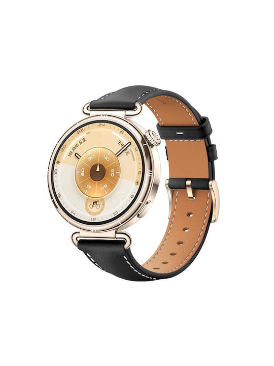 Weiches Lederband Für Huawei Watch GT 6 41mm GT 5 41mm GT 4 41mm Goldener Schnalle Schwarz Weiches Lederband Für Huawei Watch GT 6 41mm GT 5 41mm GT 4 41mm Goldener Schnalle Schwarz