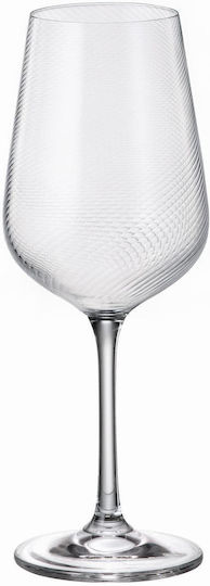 Crystal Bohemia Optic Set of Glasses for White Wine made of Crystal in White Color Stemmed 360ml 6pcs