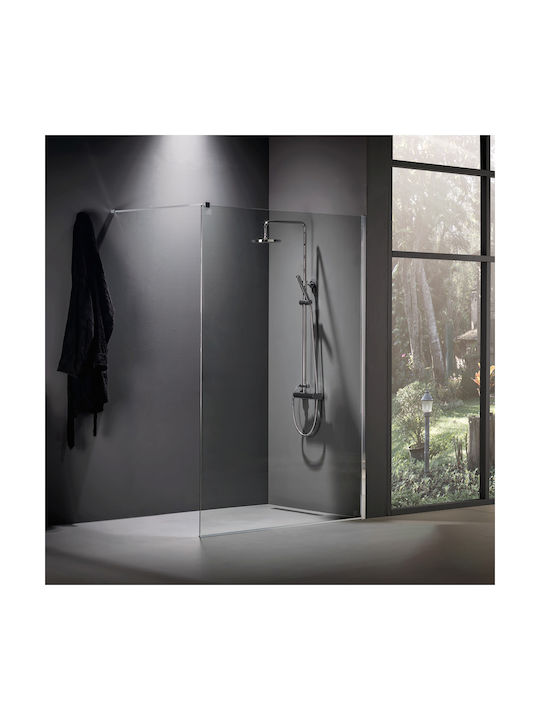 Devon Iwis Walk-in Fixed Side for Shower 37-39x185cm Clear Glass