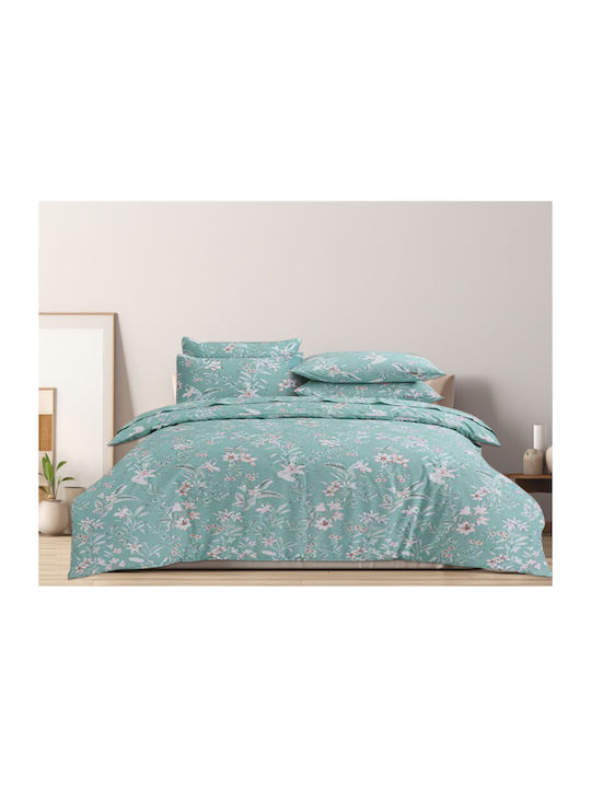 Παπλωματοθήκη Βαμβακερή Μονή 160x240 Floral In Bloom Γαρύφαλλο