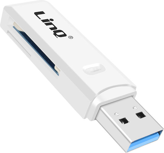 Linq SD Micro SD Card Reader USB 3.0 Connection Speed Up to 5 Gbps White