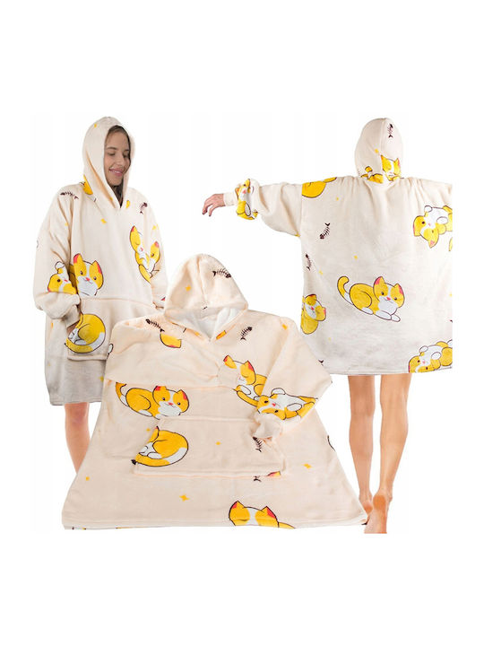Verk Group Furry Blanket with Sleeves 78x80cm Brown