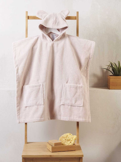 Cannon Kid's Poncho Bathrobe 2-4 Years Powder Pink