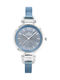 G.Rossi Women's Watch with Light Blue Metal Bracelet