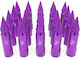 Set Of Aluminum Wheel Nuts Bullet Purple M12x1.25