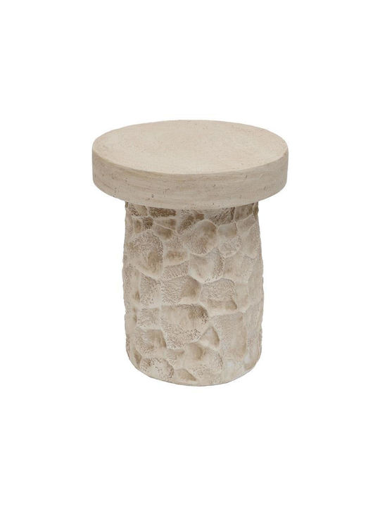Round Side Table Fl7003 Open Beige M41xP41xH49cm