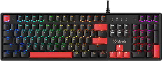 A4Tech Bloody S520N Fire Gaming Mechanical Keyboard with BLMS Red Plus switches and RGB lighting (English US)