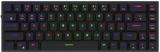 Aqirys Agena Wireless Gaming Mechanical Keyboard 65% with Gateron Red switches and RGB lighting (English US)
