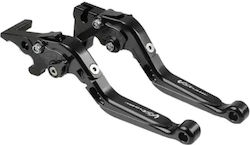 Set Brems-/Kupplungshebel für Motorräder Flexibel Einstellbar für Suzuki V-Strom 650 2011-2012 Schwarz 28193228