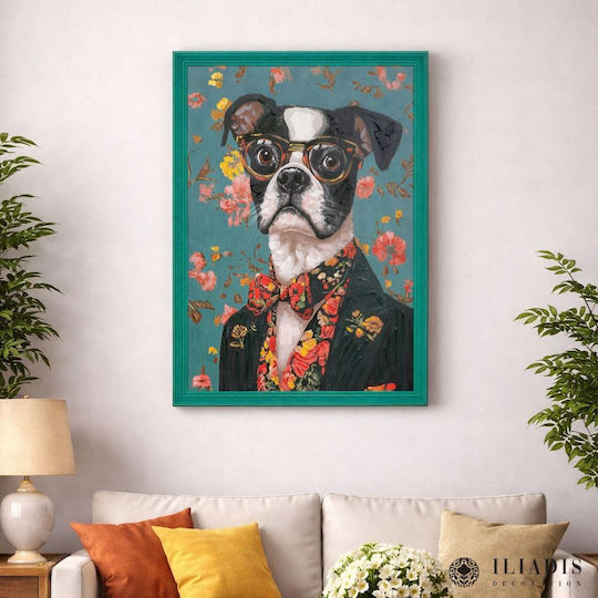 Iliadis Hund Gemälde auf Leinwand 78x108cm