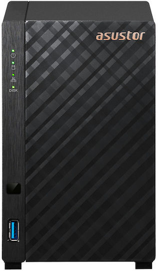 Asustor Drivestor 2 Gen2 NAS Tower με 2 θέσεις για HDD