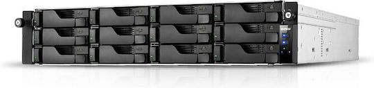 Asustor Lockerstor 12RD NAS Rack με 12 θέσεις για HDD/SSD και 2 θύρες Ethernet