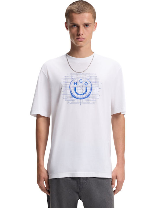 Hugo Logo Tricou Alb