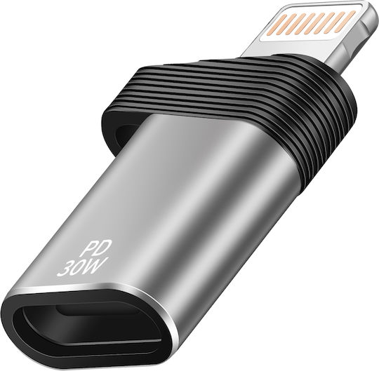 Linq Usb C Zu Lightning Adapter Schnelles Laden 30w Pd 480mbps Übertragung Silber