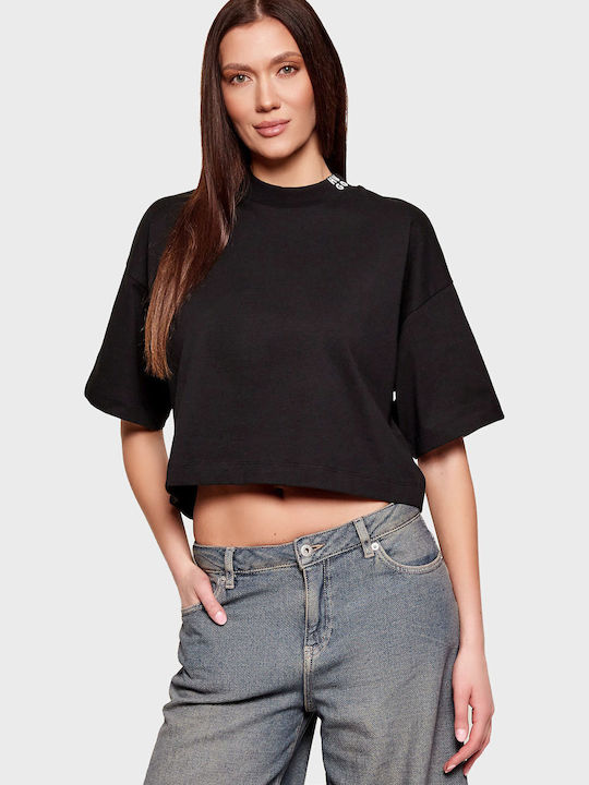 Hugo Damelody Women's Crop T-shirt Black