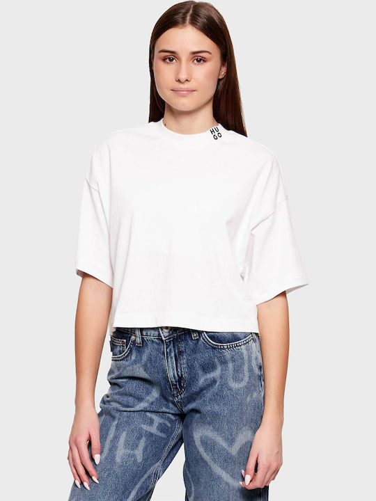 Damelody Women's Crop T-shirt White