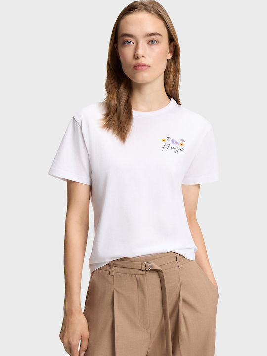 Γυναικείο T-shirt Floral White