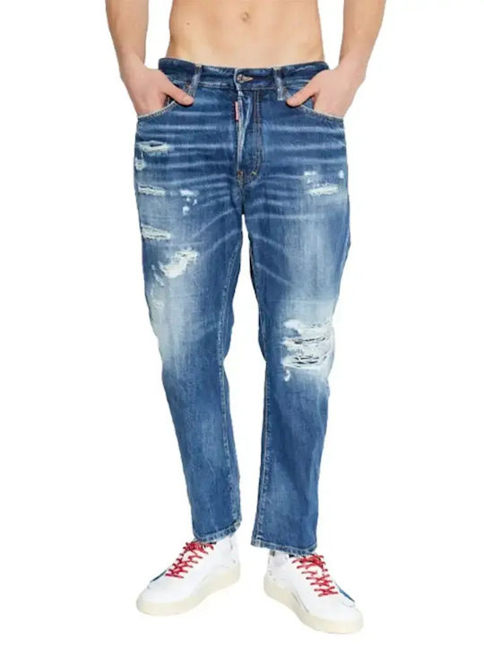 Bro Ανδρικό Παντελόνι Τζιν Blue