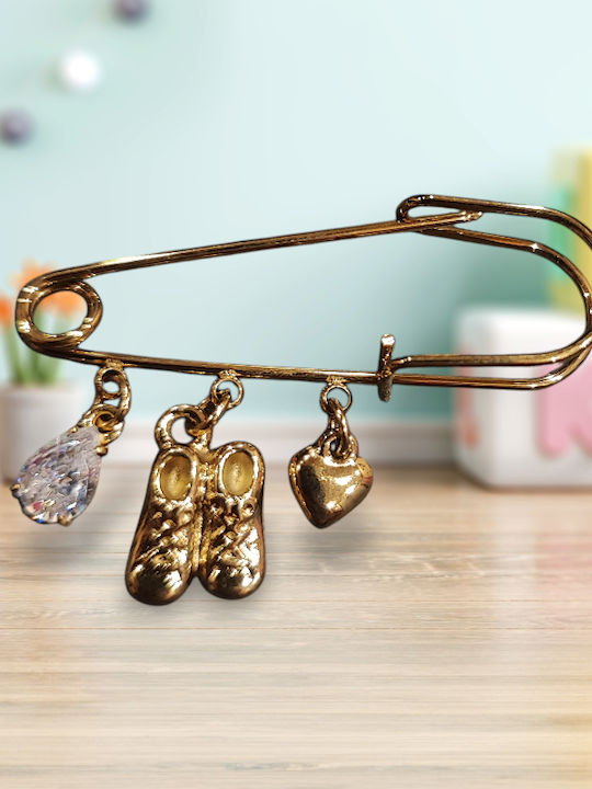 Child Safety Pin made of Gold for Girl