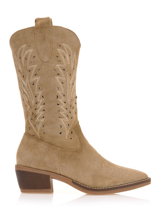 Cizme dama Cowboy cu toc mediu Maro