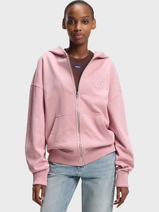 Hugo Hooded Cardigan Pink