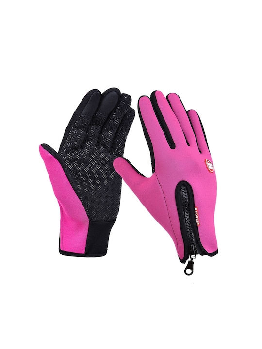 Men's Pink Cycling Gloves