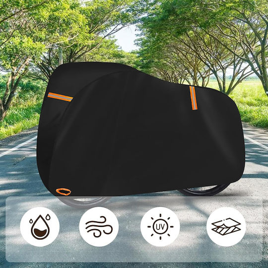 Waterproof Bicycle Cover Reflectors Black 200 X 70 X 110 Cm