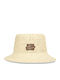 Karl Lagerfeld Leather Women's Bucket Hat Beige