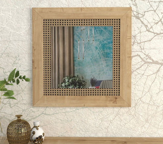 UnicUtil UUOGL08 Wandspiegel Quadratisch Braune 72x72cm UnicUtil UUOGL08 Wandspiegel Quadratisch Braune 72x72cm