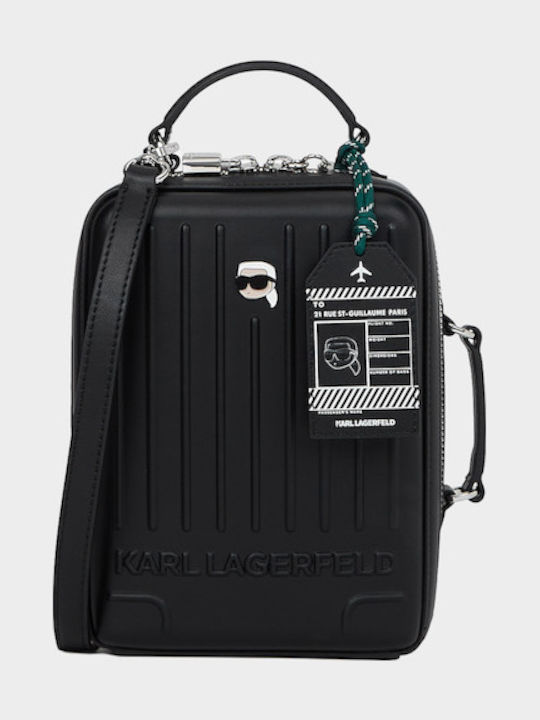 Karl Lagerfeld Ikon Дамска Чанта През Тяло Черна
