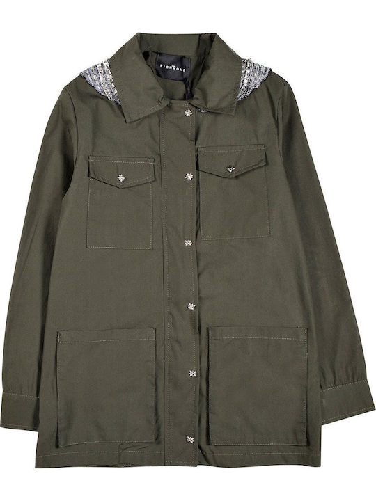 Kinder Hemd Langarm Khaki