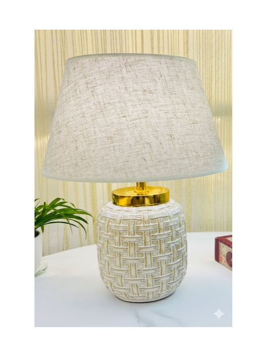 Dream House Avra Ceramic Table Lamp with White ...