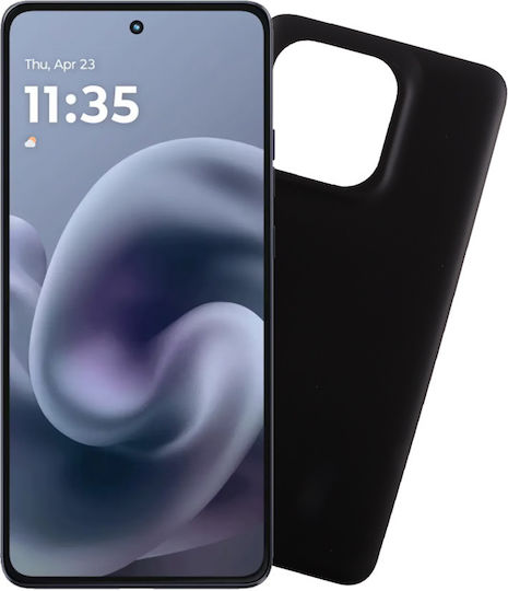 Volte-Tel Black Silicone Back Cover (Moto G86)