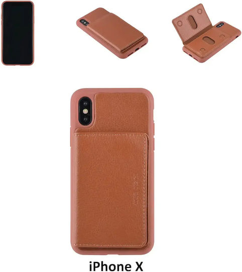 Uniq Accessory Back Cover Leather Brown (iPhone X / Xs)