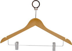 Set 30 Humero Natural Hotel Hangers Anti-theft Hook Metal Clips