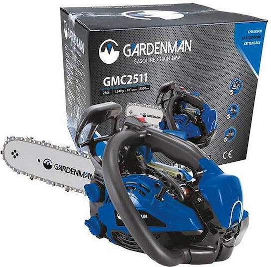 Gardenman Baumschneider Benzin-Kettensäge 2.5kg mit Schiene Schnitzklinge 25.4cm