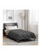 vidaXL Duvet Cover Single 135x220 Light Grey, Anthracite