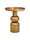 Round Yellow Metal Side Coffee Table W40xL40xH49cm